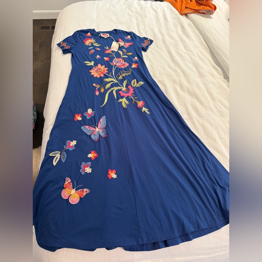 Johnny Was Embroidered Maxi Dress
